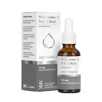 Witamina E Natural, suplement diety, 12 mg, 30 ml, krople 