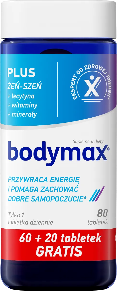 Bodymax Plus, suplement diety, 60 + 20 tabletek