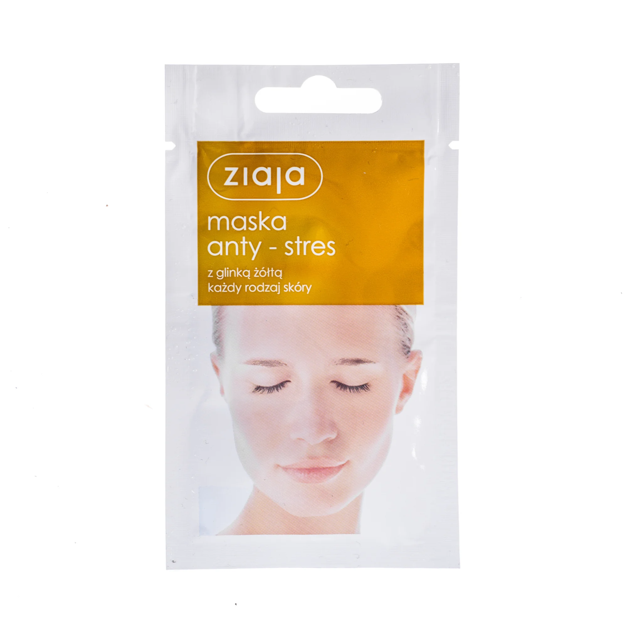 Ziaja maska anty-stres z glinką żółtą, 7 ml
