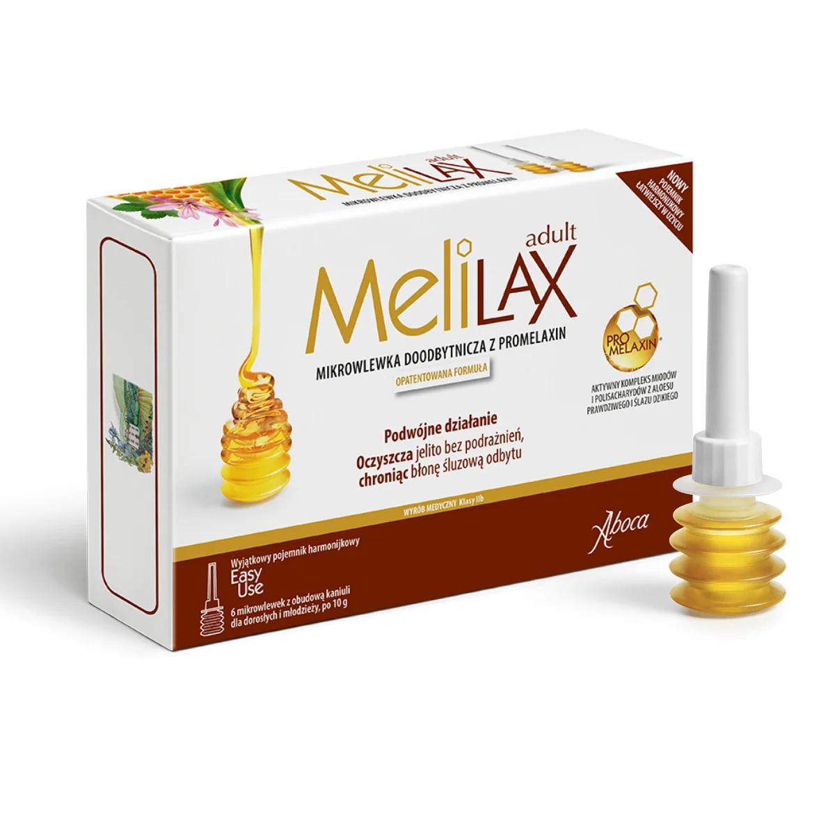 Melilax Adult mikrowlewka doodbytnicza, 6 sztuk