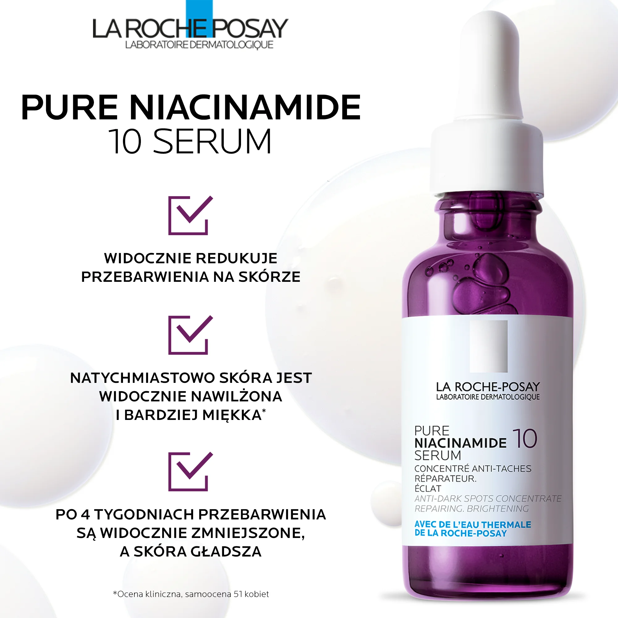 La Roche-Posay Pure Niacinamide serum na przebarwienia, 30 ml