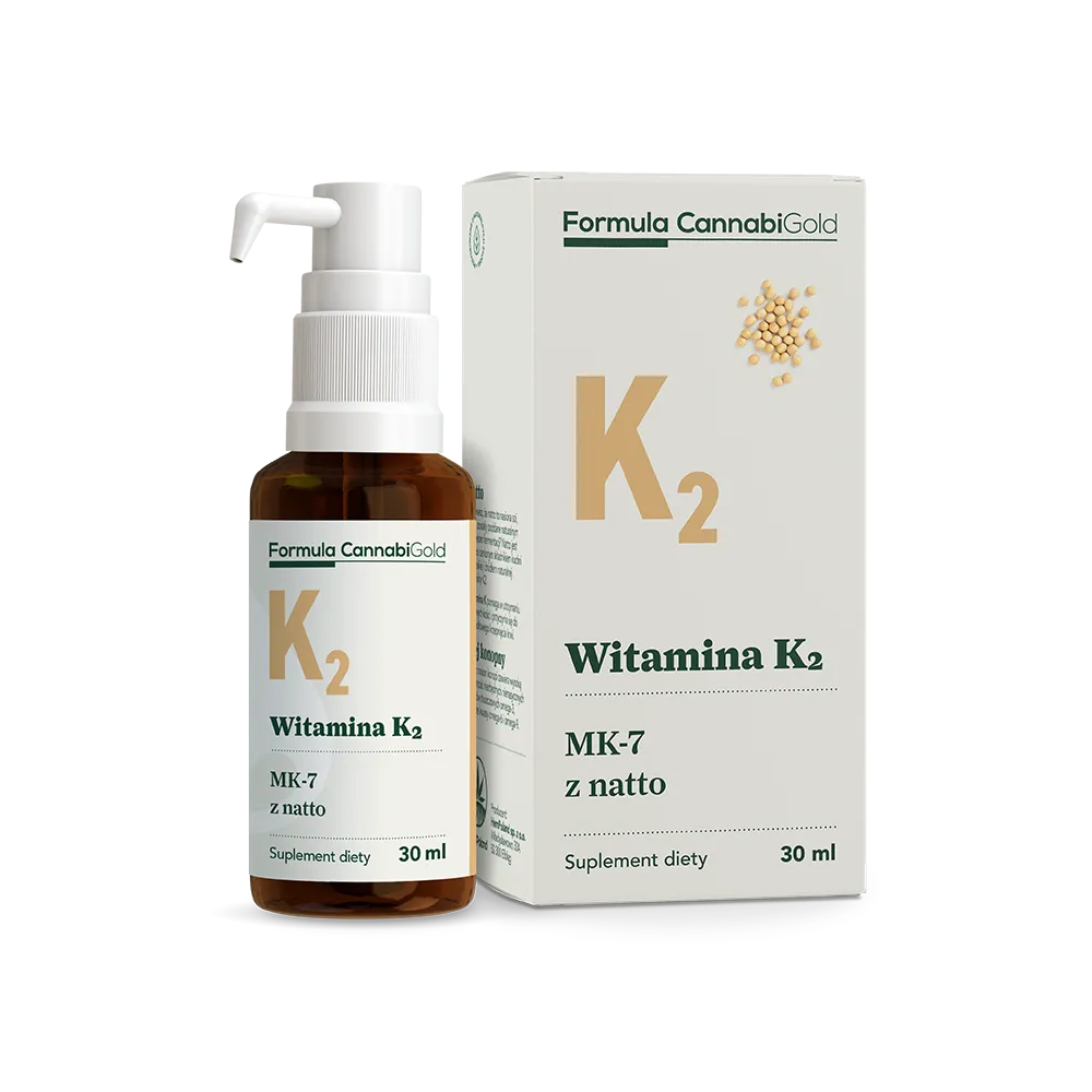 CannabiGold Formula, Witamina K2 z natto, suplement diety, 30 ml