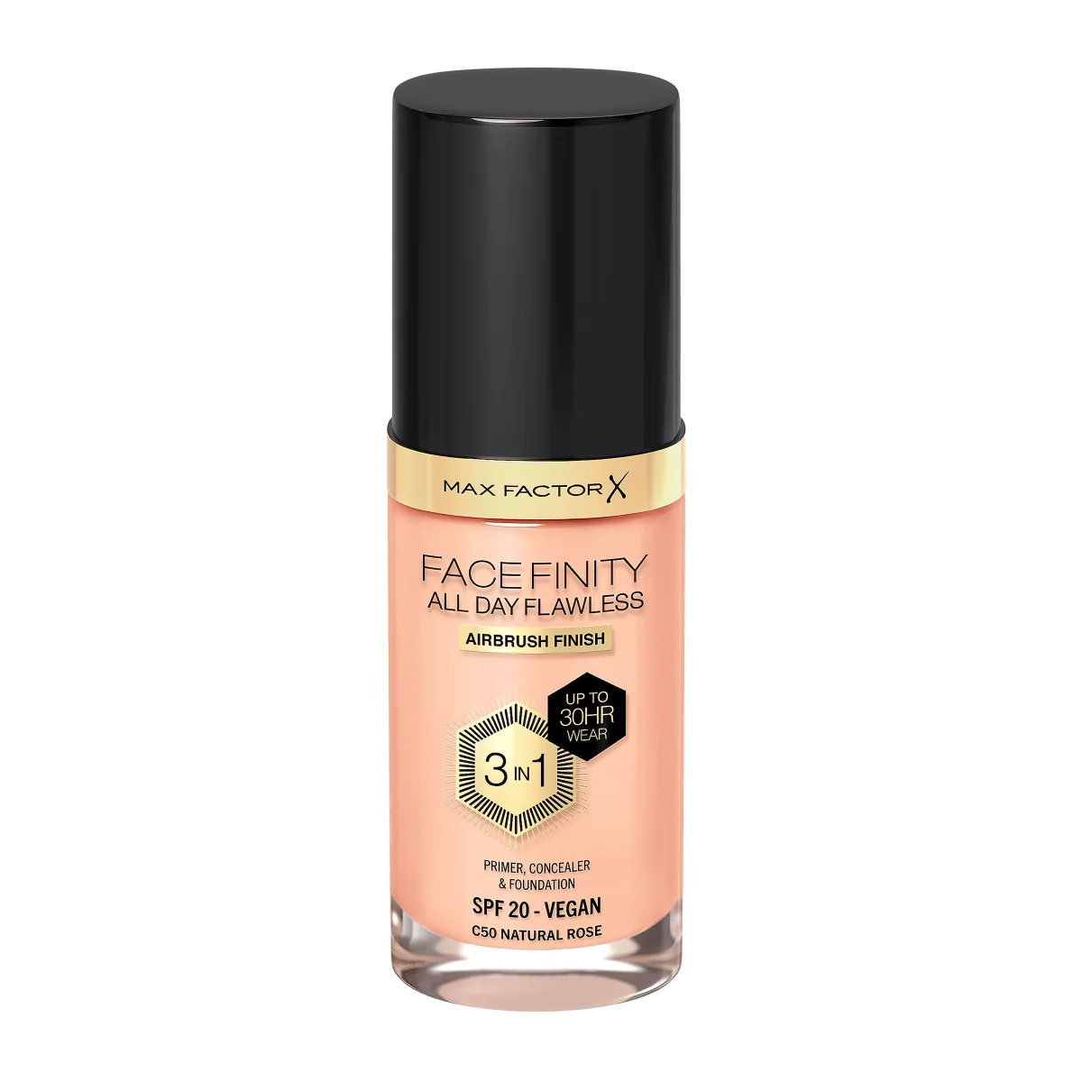 Max Factor Facefinity All Day Flawless Podkład do twarzy 3w1 C50 Natural Rose, 30 ml