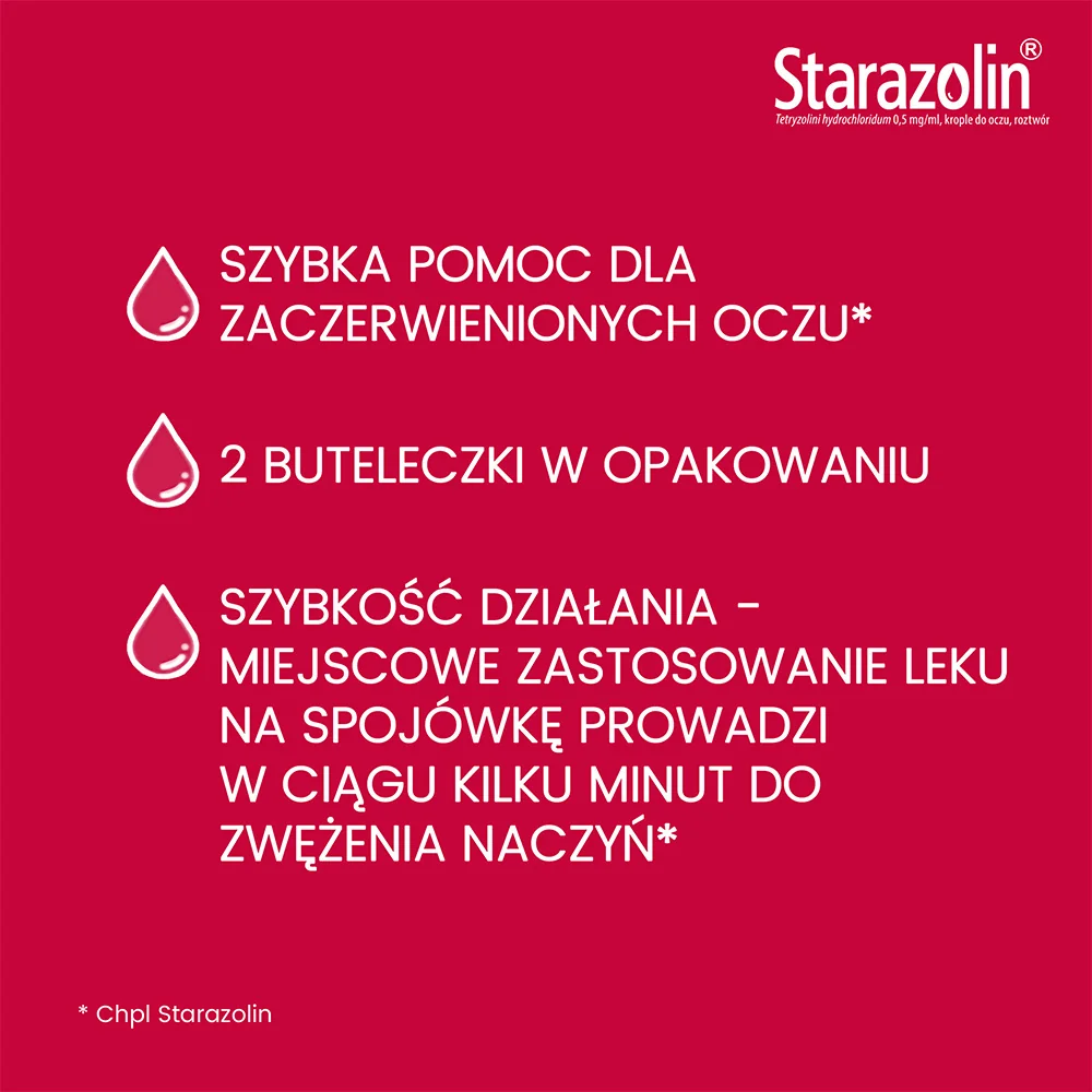 Starazolin 0,5 mg/ml, krople do oczu, 2 x 5 ml 