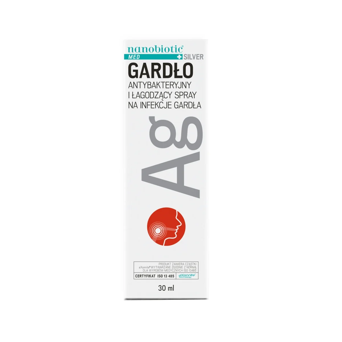 Nanobiotic Med Silver Gardło spray, 30 ml