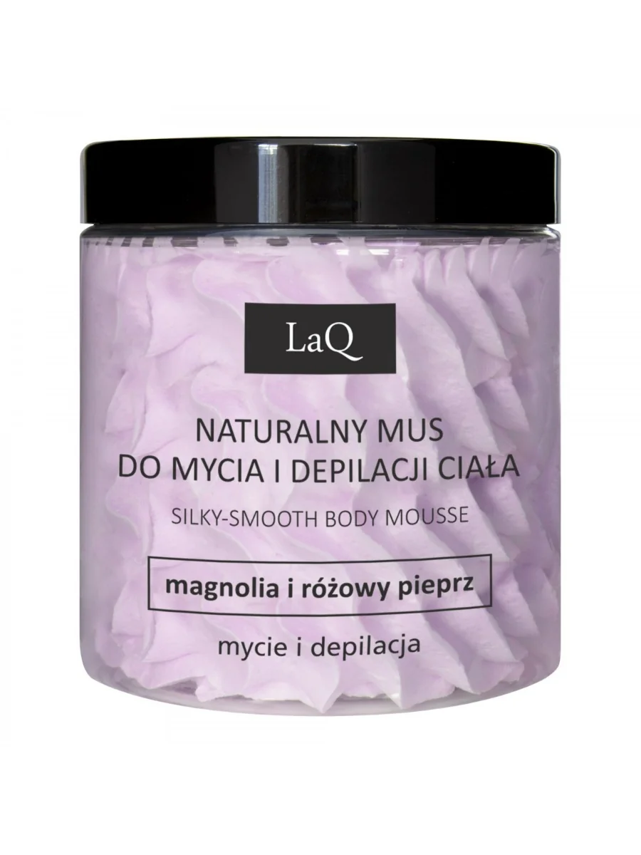 LaQ naturalny mus do mycia i depilacji ciała Magnolia i różowy pieprz, 250 ml
