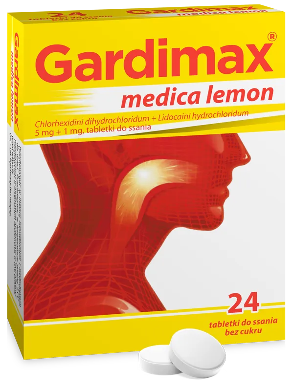 Gardimax Medica Lemon, 24 tabletki do ssania
