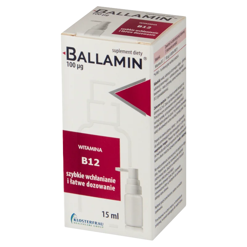 Ballamin spray do ust, suplement diety, 15 ml