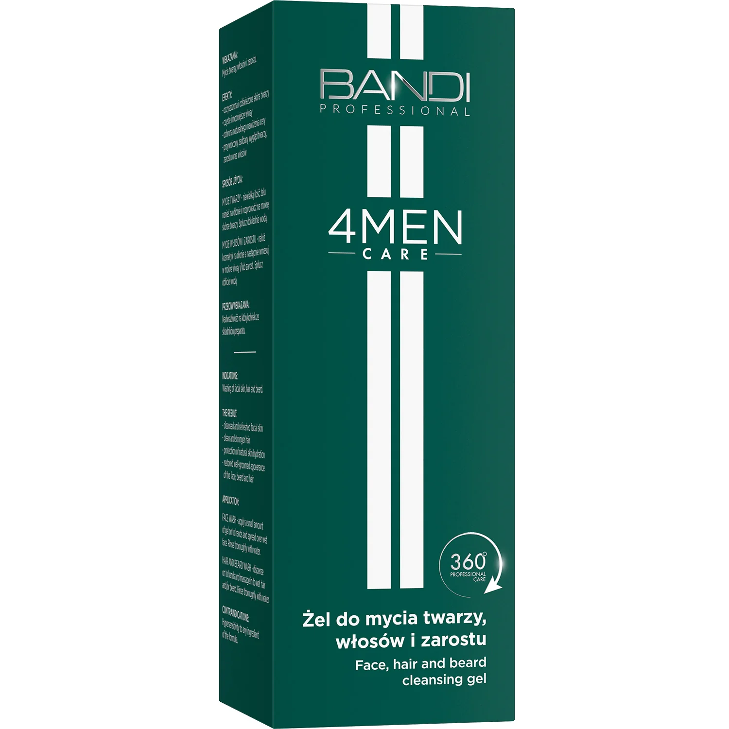 BANDI 4Men Care żel do mycia twarzy, włosów i zarostu, 150 ml