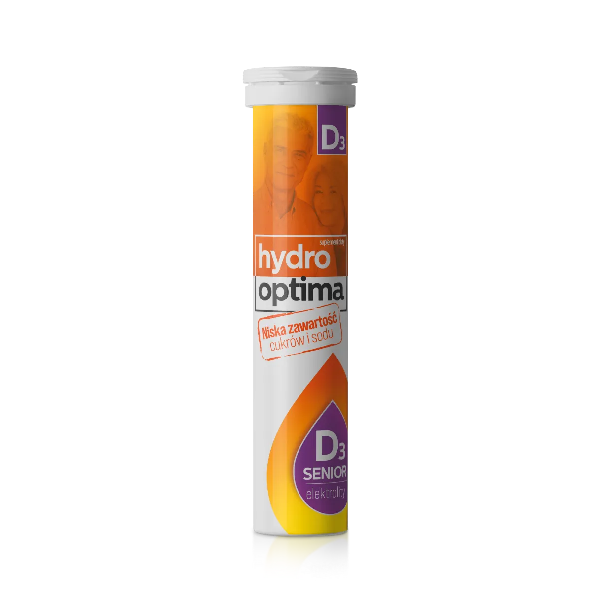 Hydro Optima Senior D3, suplement diety, 20 tabletek musujących