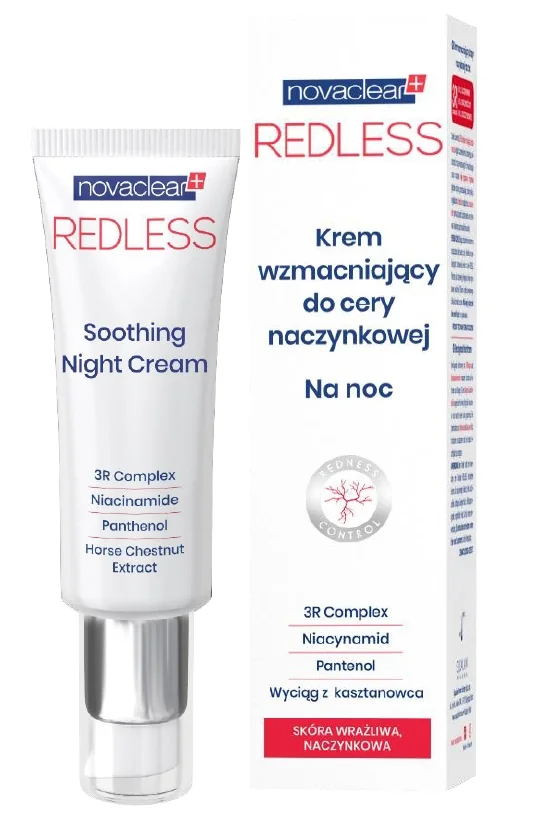 Novaclear Redless krem wzmacniający do cery naczynkowej na noc, 50 ml