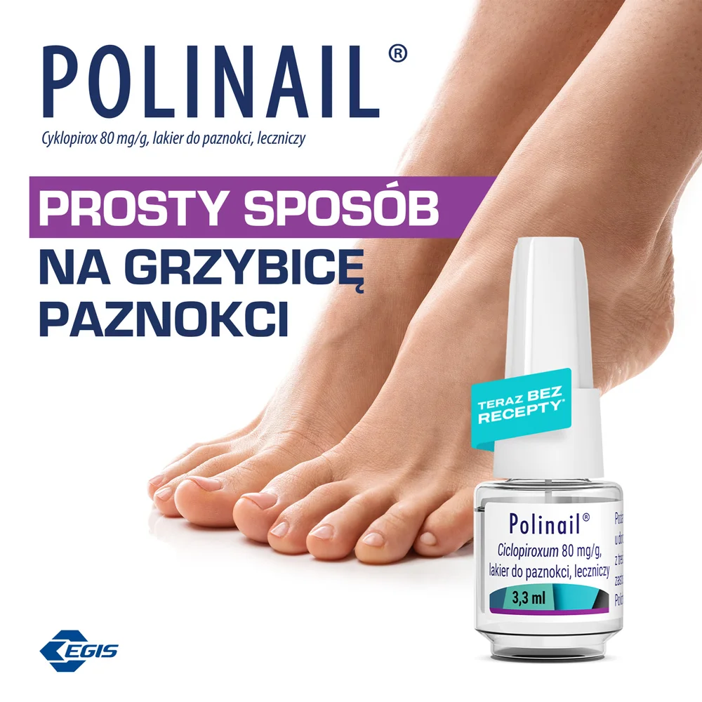 Polinail 80 mg/g lakier do paznokci, leczniczy, 3,3 ml