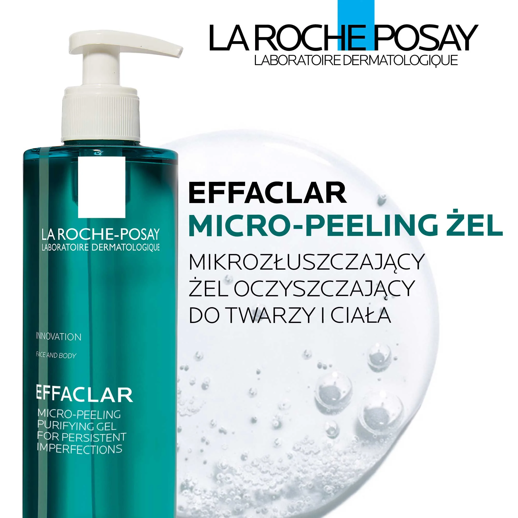 La Roche-Posay Effaclar Micro-Peeling Purifying Gel żel oczyszczający do twarzy, 400 ml