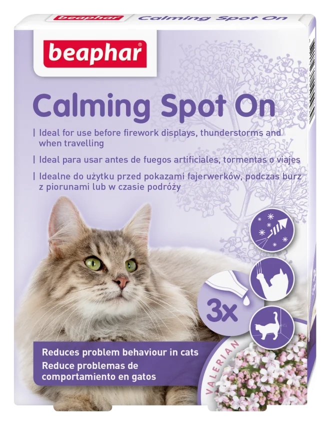 Beaphar Calming Spot On krople uspokajające dla kotów, 3 x 0,4 ml