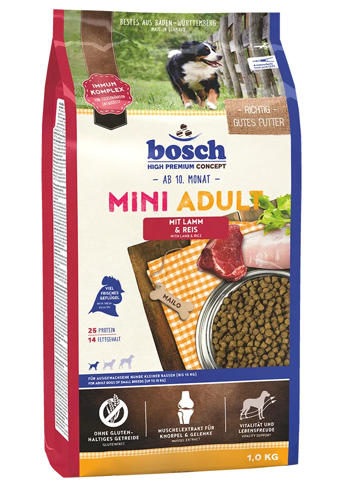 Bosch Mini Adult Lamb & Rice karma dla psów, 1 kg