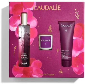 Caudalie Zestaw Thé des Vignes woda orzeźwiająca, 50 ml + świeca zapachowa, 35 g + żel pod prysznic Caudalie Zestaw Thé des Vignes woda orzeźwiająca, 50 ml + świeca zapachowa, 35 g + żel pod prysznic