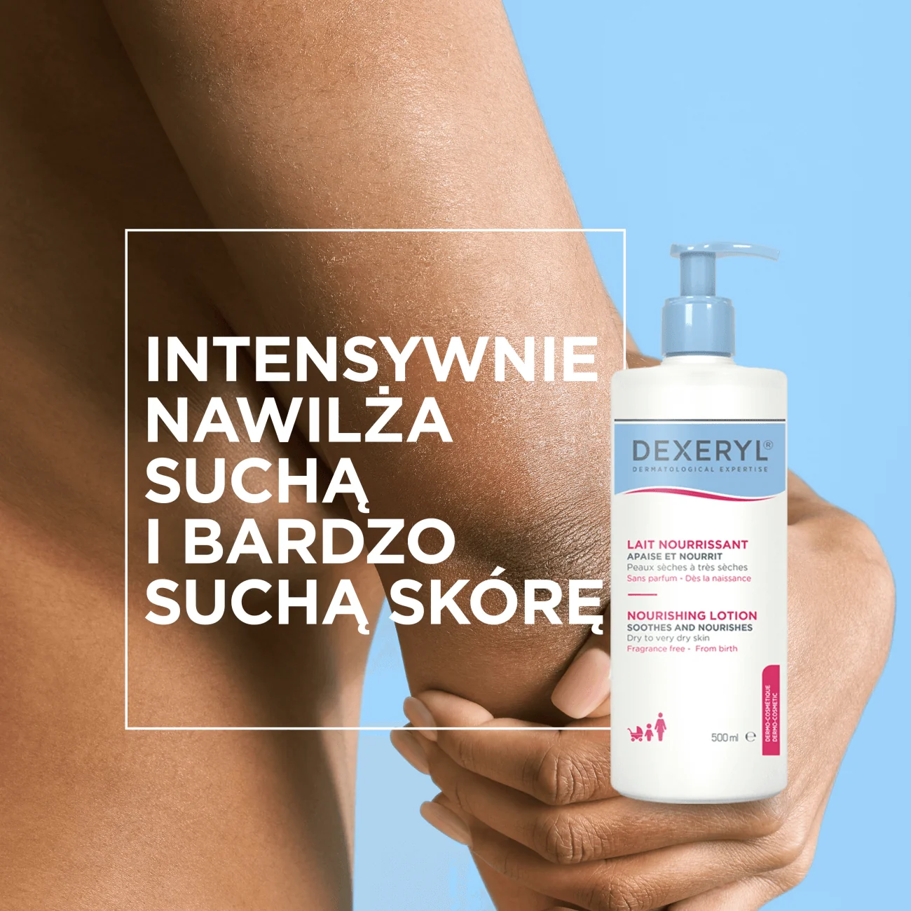 Dexeryl odżywcze mleczko do skóry suchej i wrażliwej, 500 ml