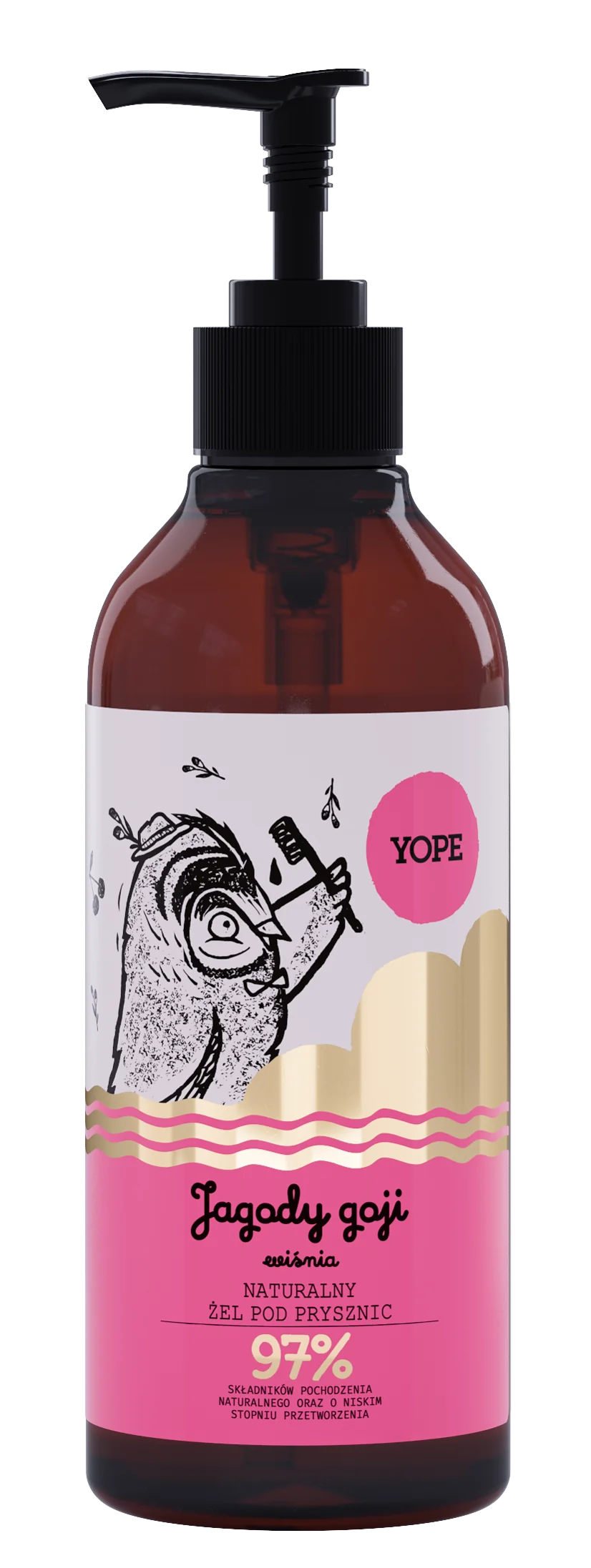 Yope, żel pod prysznic jagody goji i wiśnia, płyn, 400ml 