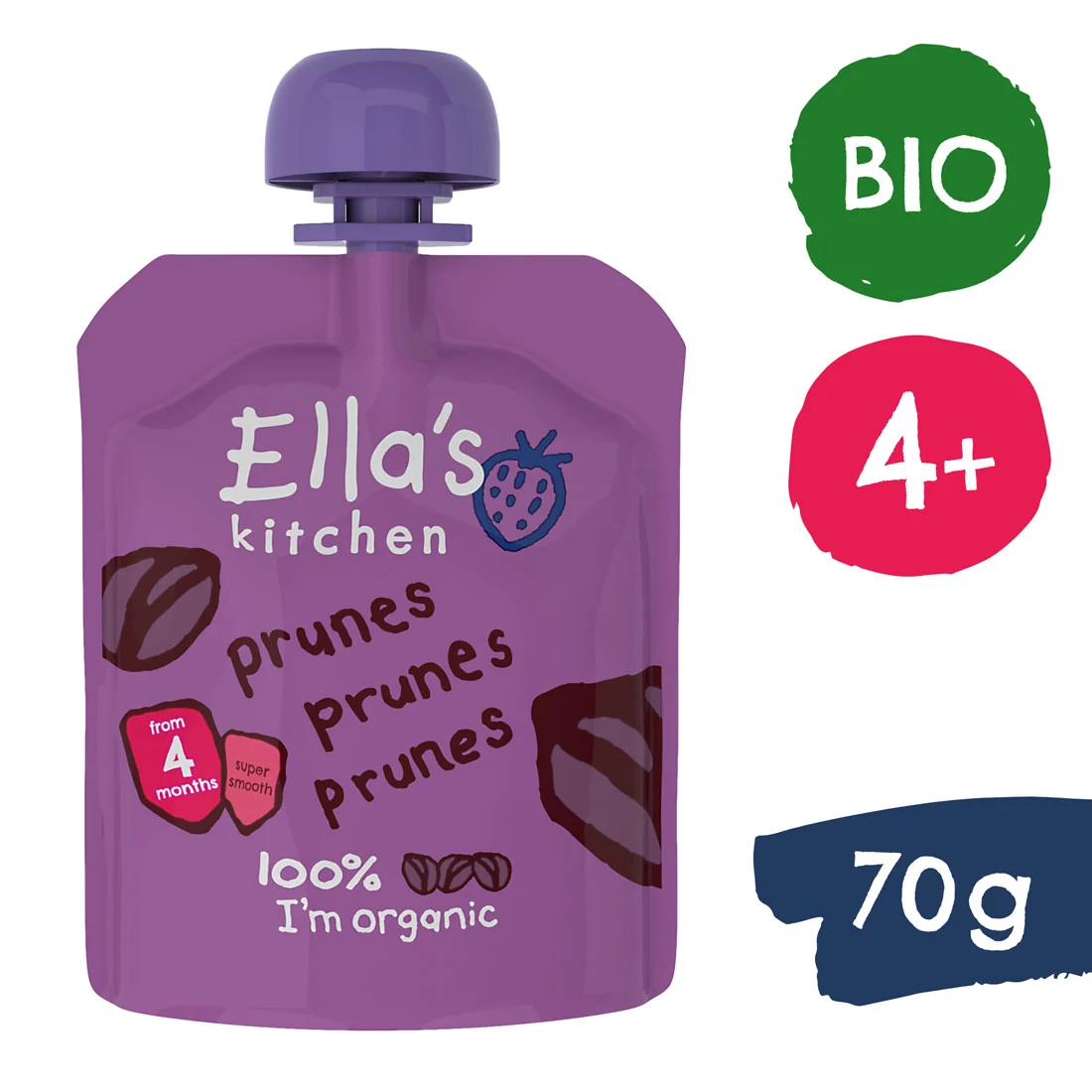 Ella's Kitchen BIO przekąska śliwkowa, 70 g