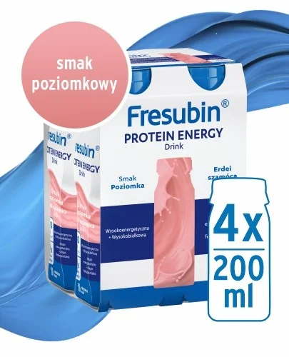 Fresubin Protein Energy Drink smak poziomkowy, 4 x 200 ml