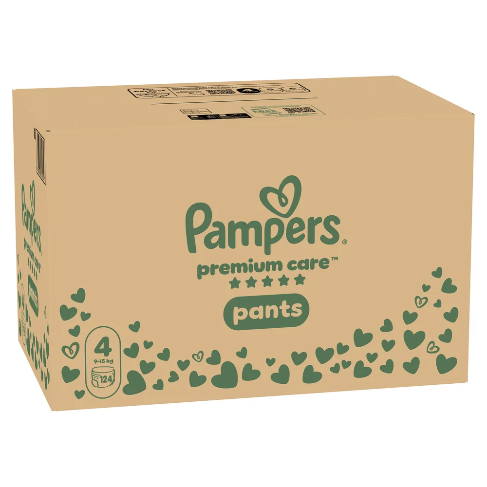 Pampers Premium Care Pants 4 pieluchomajtki, rozmiar 4, 9-15 kg, 124 sztuki