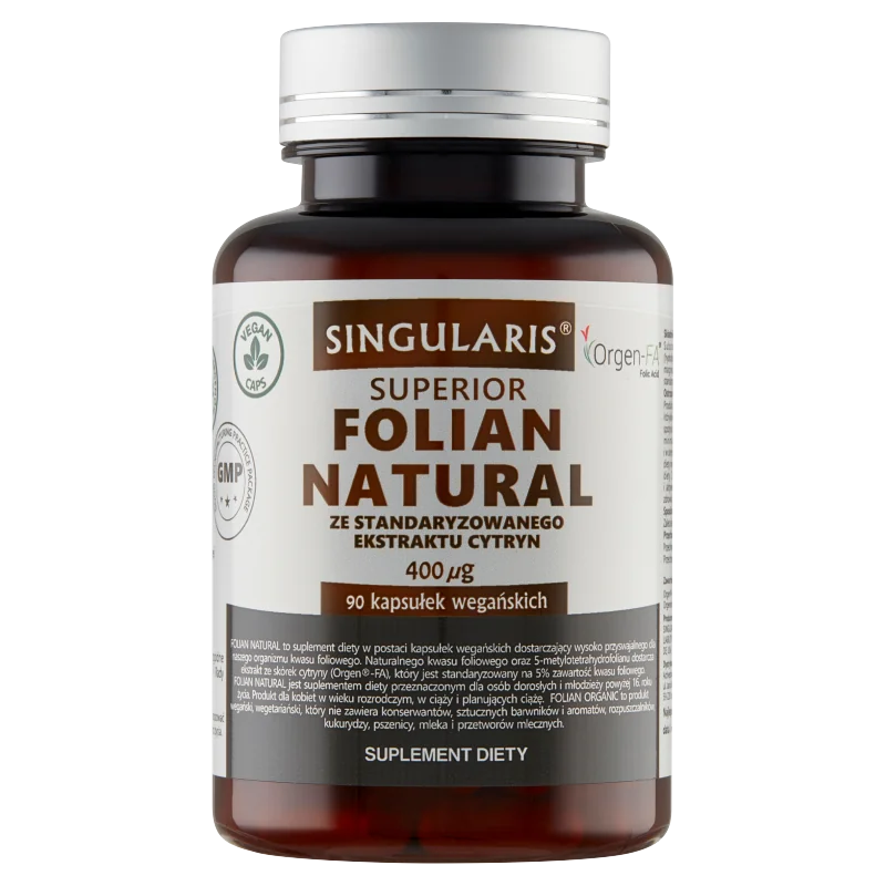 Singularis Superior Folian Organic 400 mcg 90 kapsułek