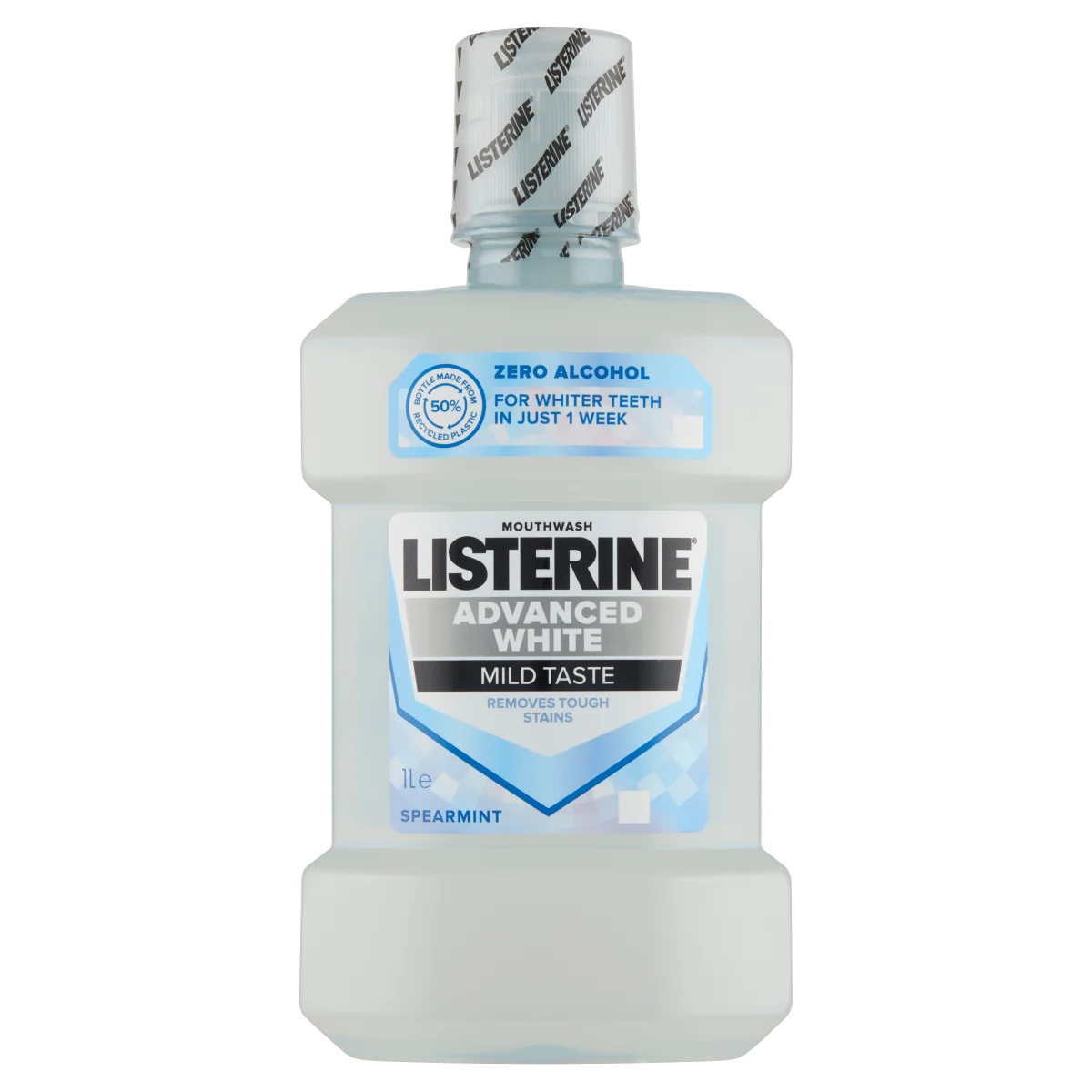 LISTERINE Advanced White płyn do płukania jamy ustnej Łagodny Smak, 1000 ml