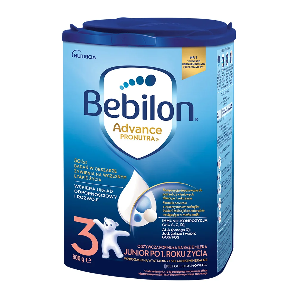 Bebilon 3 Pronutra Advance odżywcza formuła na bazie mleka po 1. roku życia, 800 g