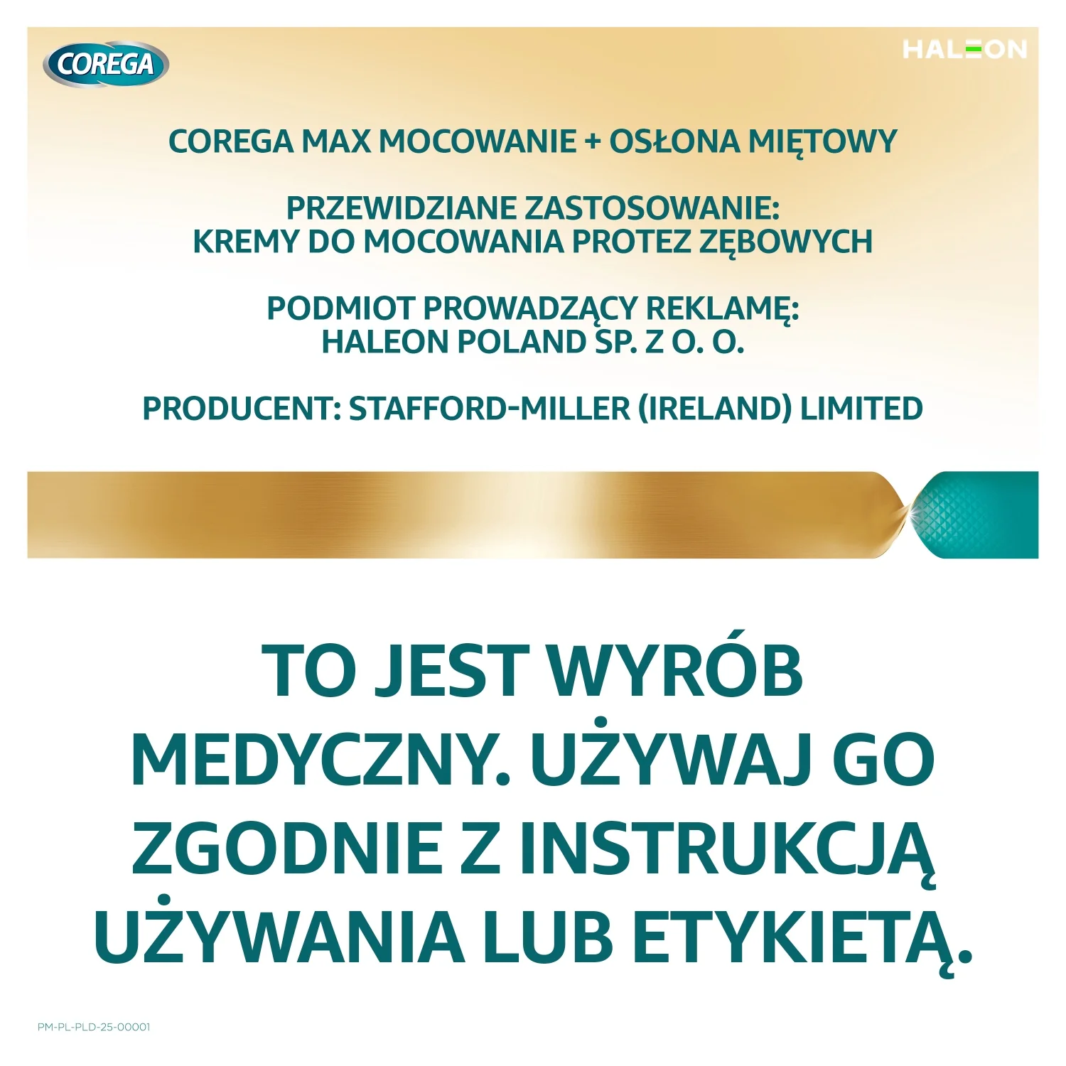 Corega Power Max Mocowanie + Osłona krem mocujący do protez zębowych, smak miętowy, 40 g