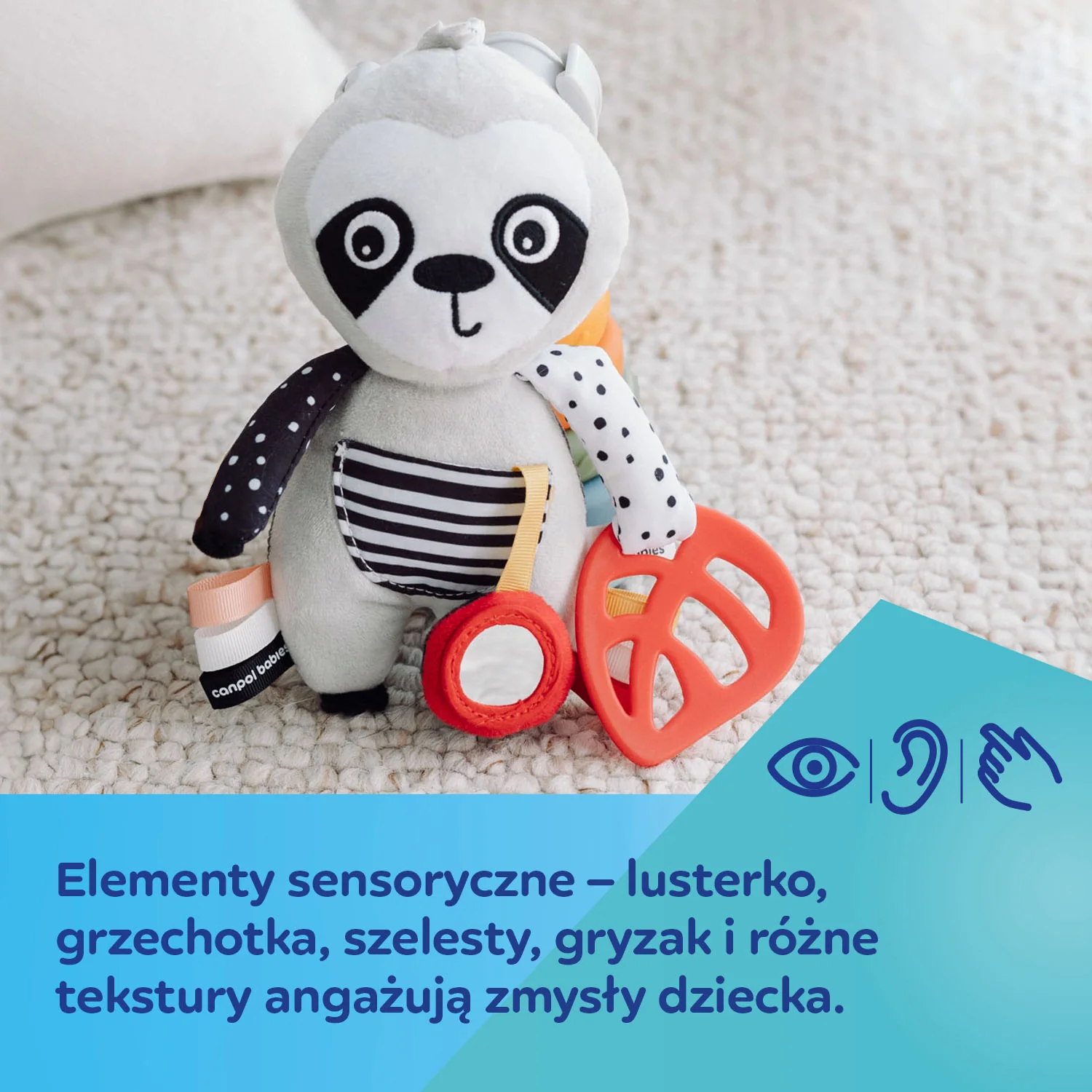 Canpol Babies BabiesBoo interaktywna sensoryczna zabawka LENIWIEC 1 sztuka
