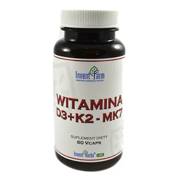 Invent Farm Witamina D3 + K2 MK7, suplement diety, 60 kapsułek 