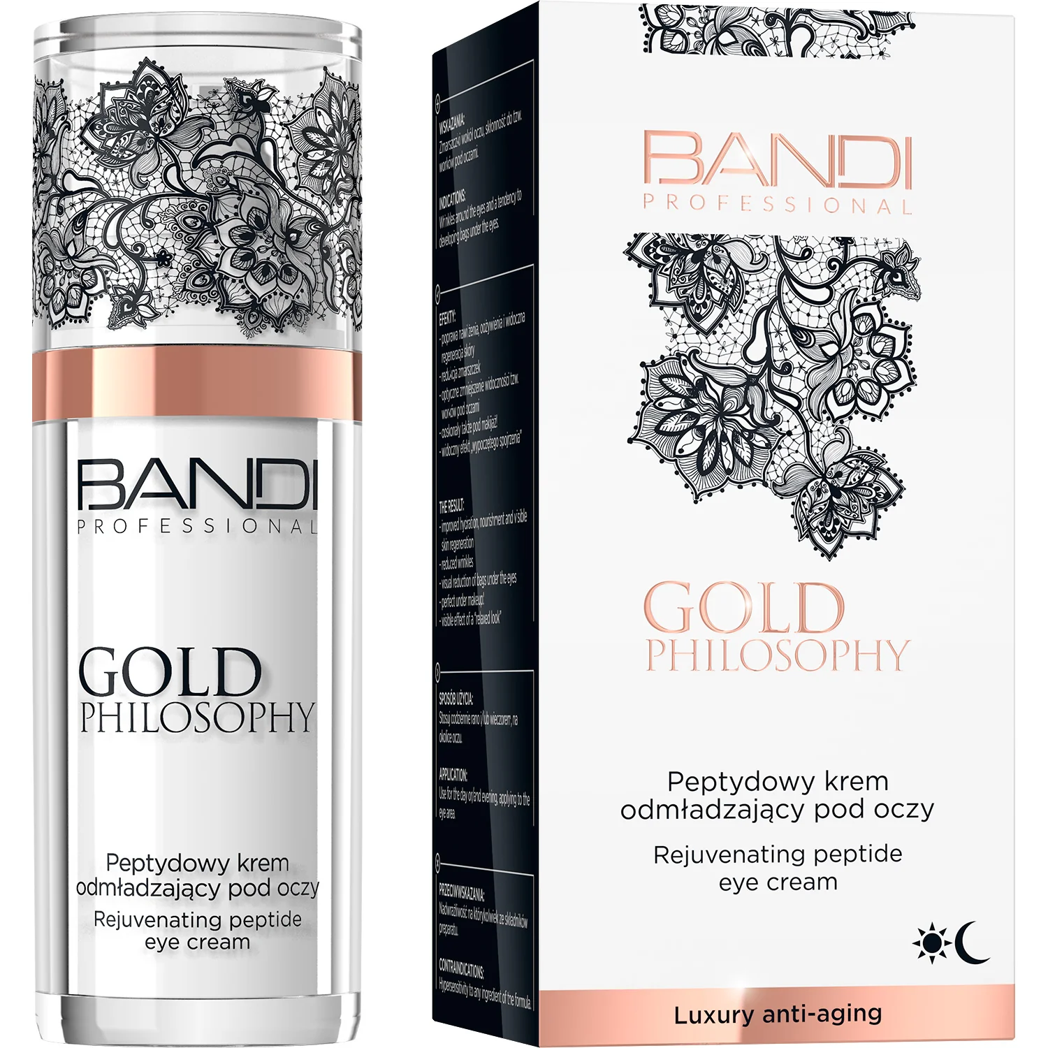 Bandi Gold Philosophy peptydowy krem odmładzający pod oczy, 30 ml