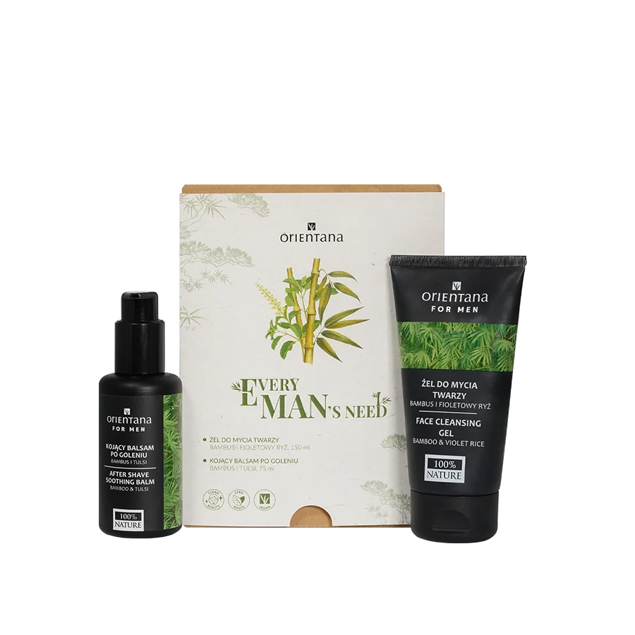 Orientana Every Man’s Need żel do mycia twarzy, 150 ml + kojący balsam po goleniu, 75 ml