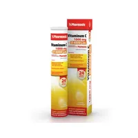 Pharmasis Vitaminum C 1000 mg + D 4000 j.m, suplement diety, smak cytrynowy, 24 tabletki musujące