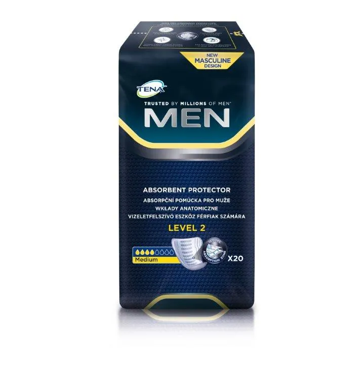 Tena Men Medium. wkłady anatomiczne, 20 sztuk 