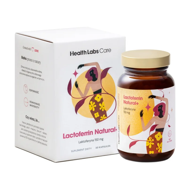 Lactoferrin Natural+ suplement diety, 30 kapsułek
