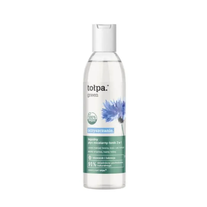 Tołpa Green Oczyszczenie, łagodny płyn micelarny- tonik 2w1, 200 ml