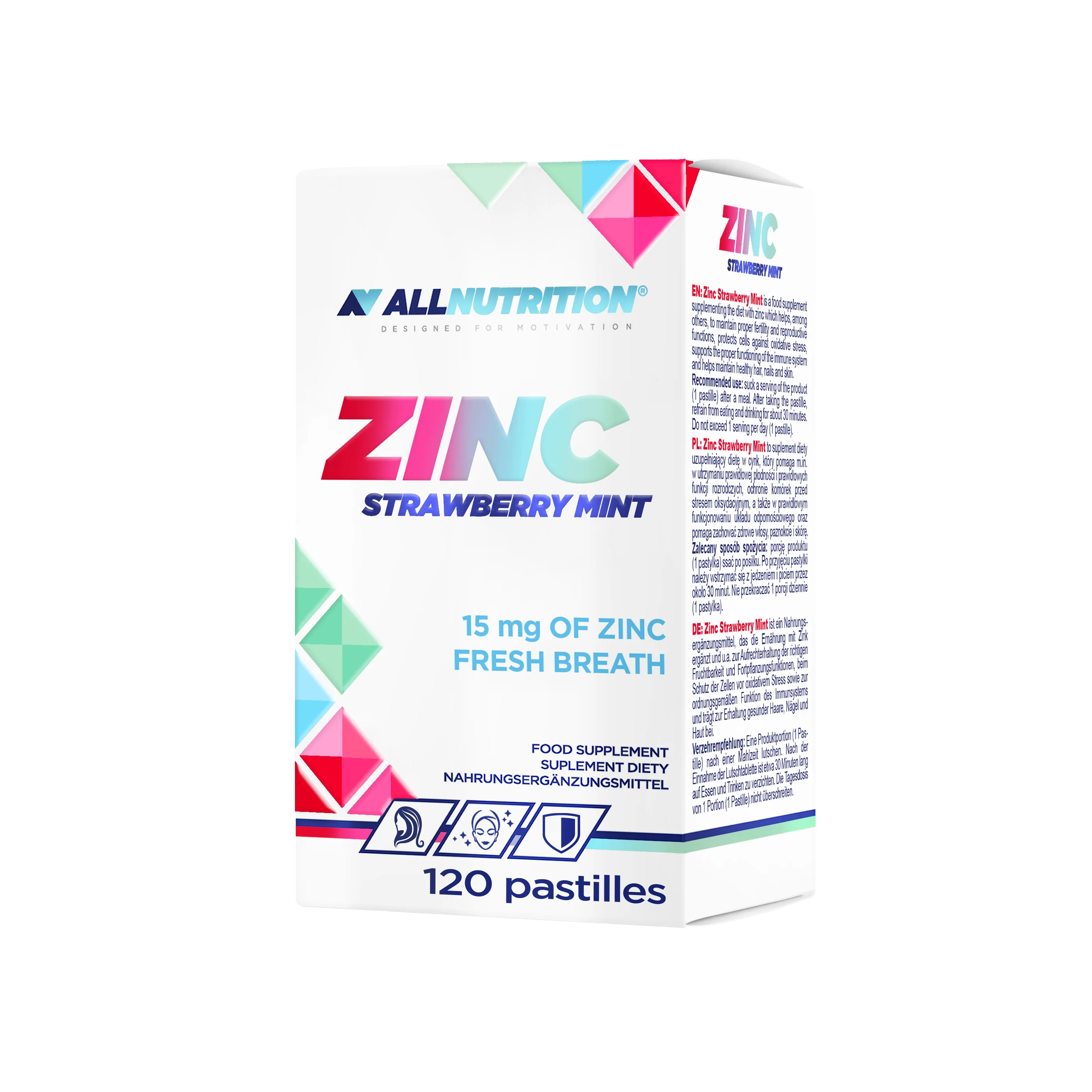Allnutrition ZINC Strawberry Mint 120 pastylek