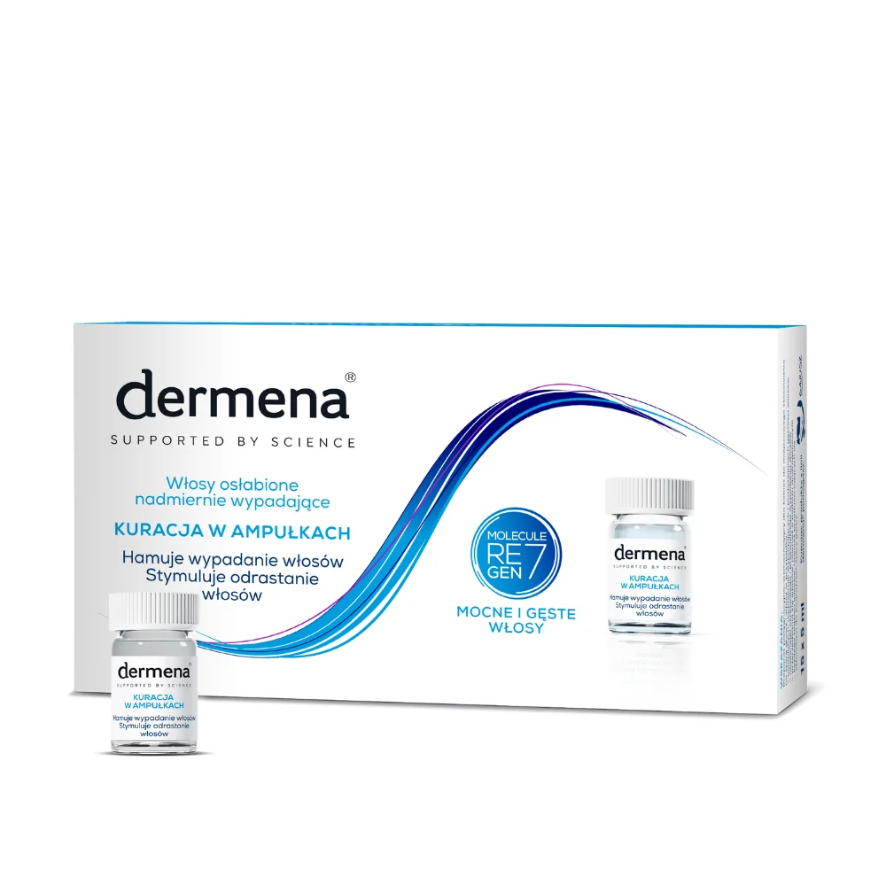 Dermena Hair Care kuracja w ampułkach do włosów osłabionych, 15 ampułek x 5 ml