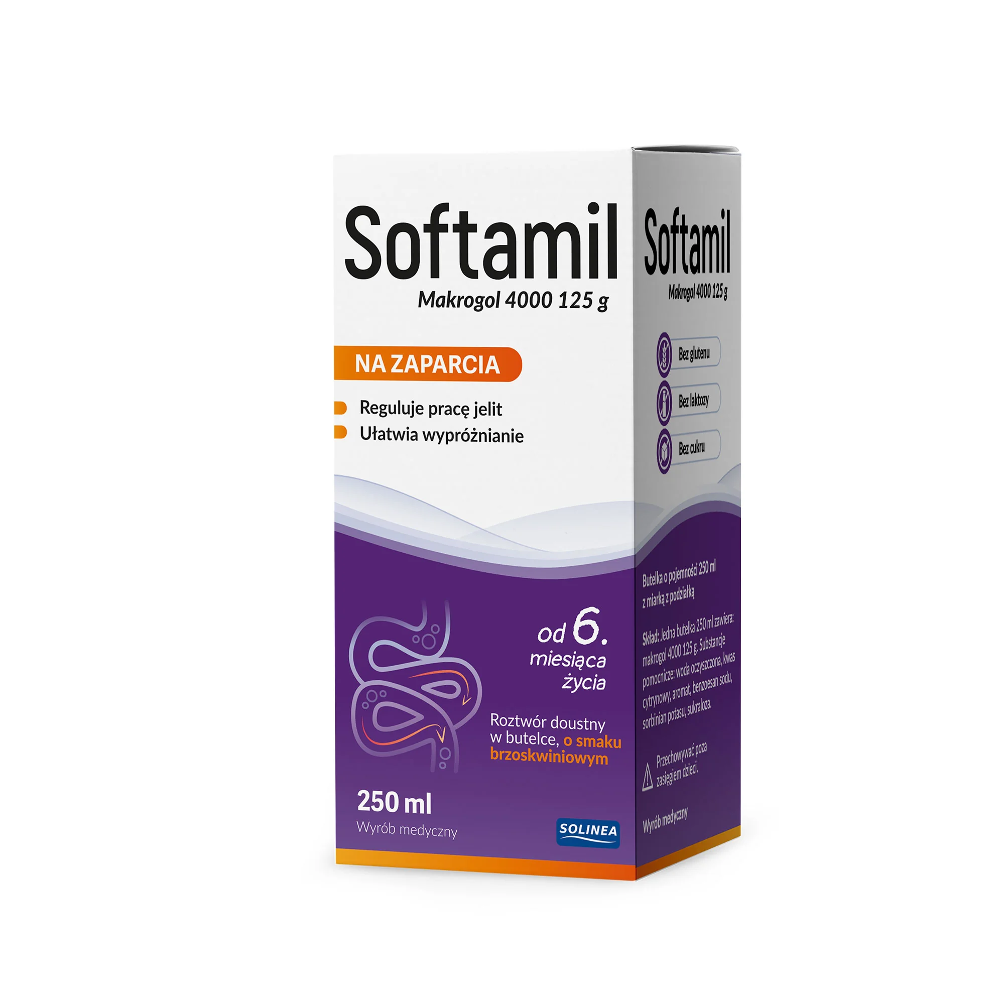 Softamil Makrogol 4000 płyn, 250 ml