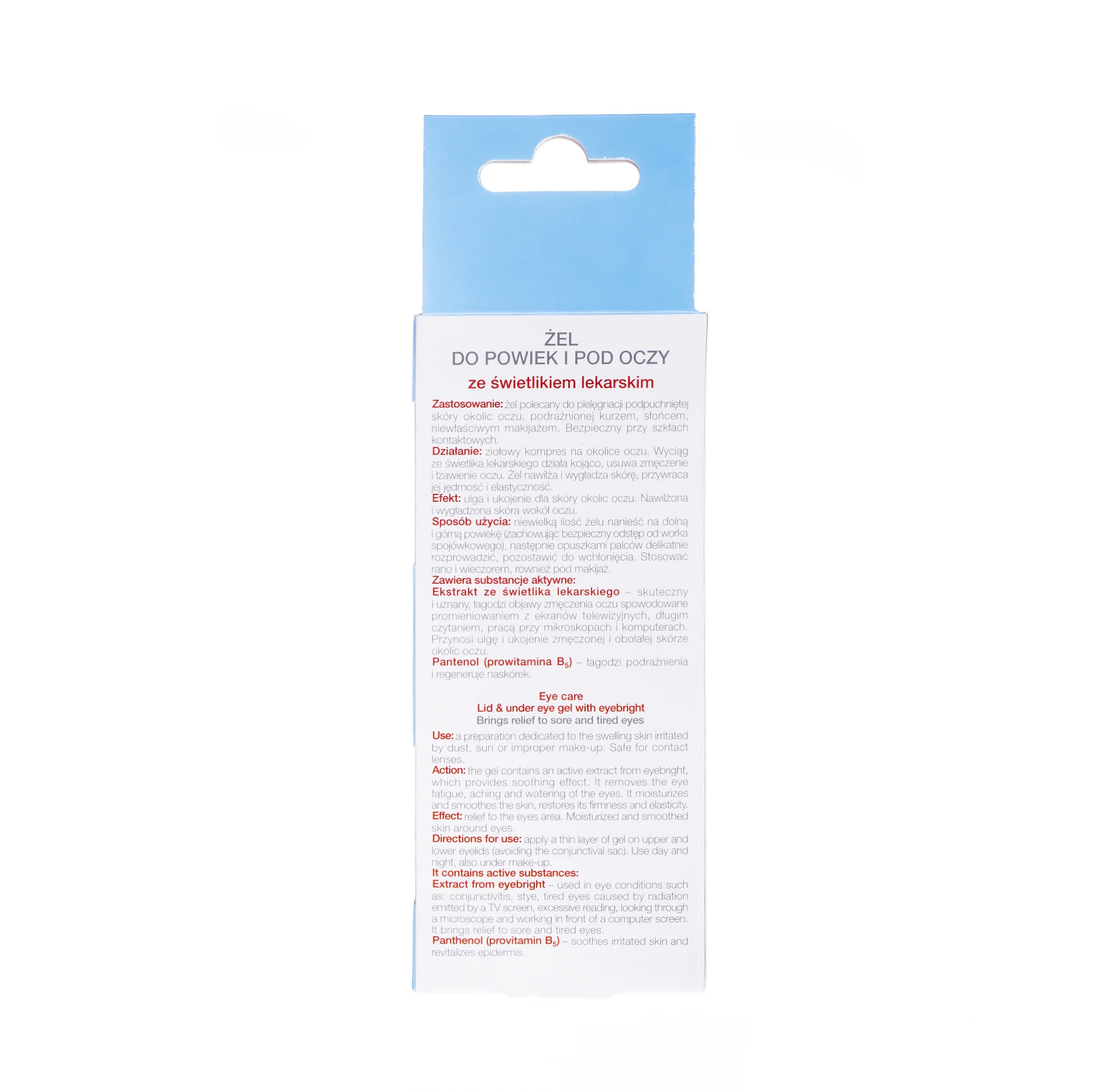 Floslek żel do powiek i pod oczy ze świetlikiem lekarskim, 15 ml