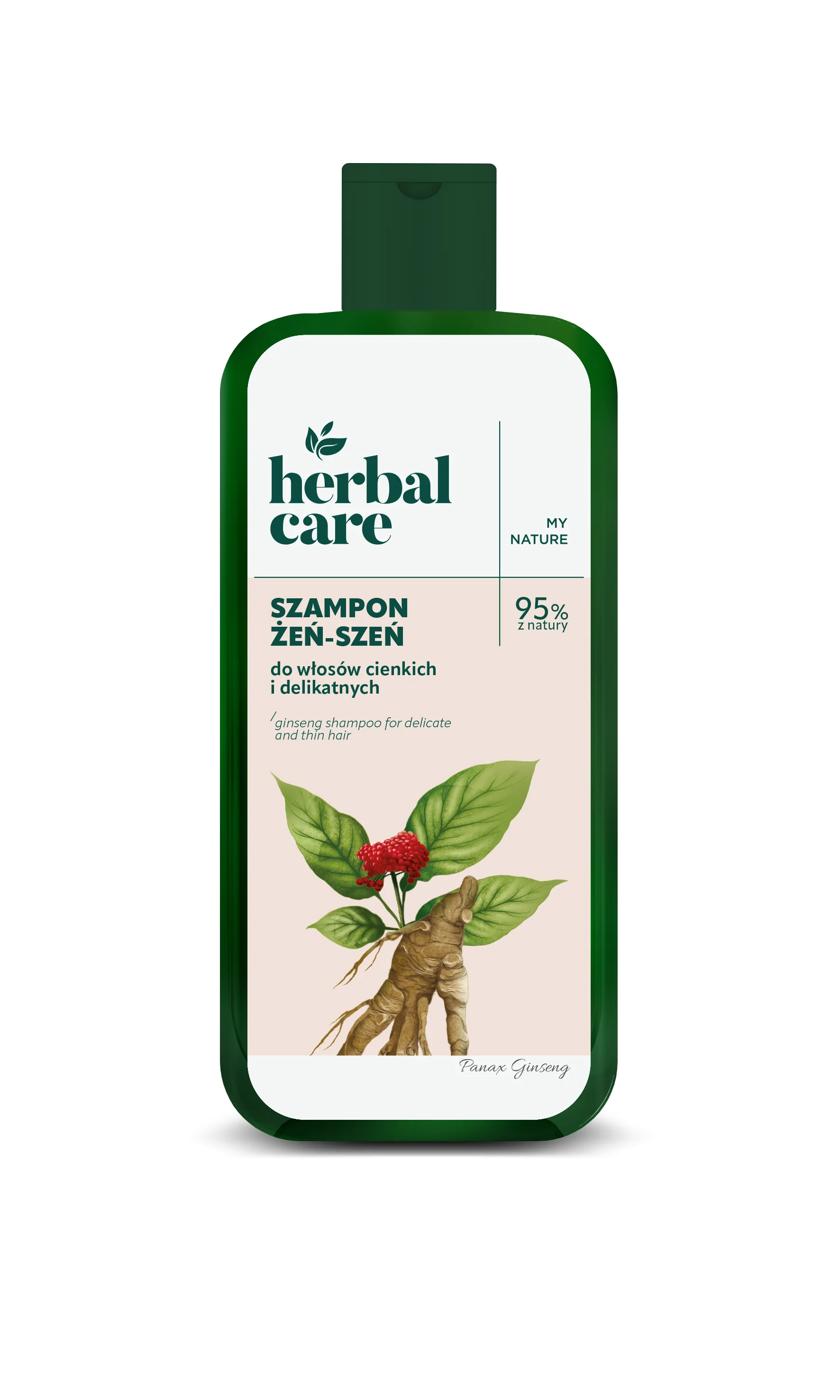 Herbal Care Żeń-Szeń szampon do włosów cienkich i delikatnych, 330 ml