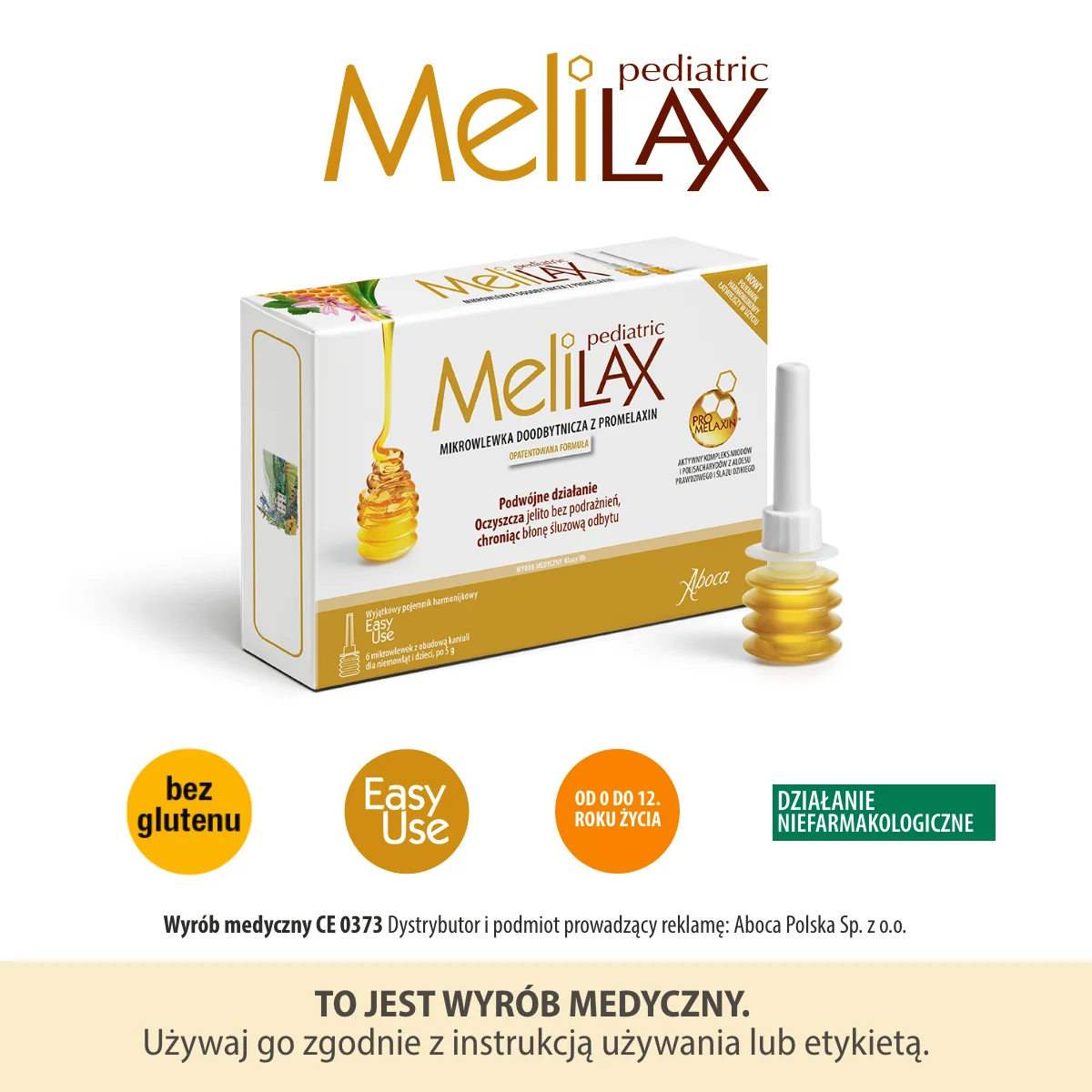 Melilax Pediatric mikrowlewka z Promelaxin, 6x5g