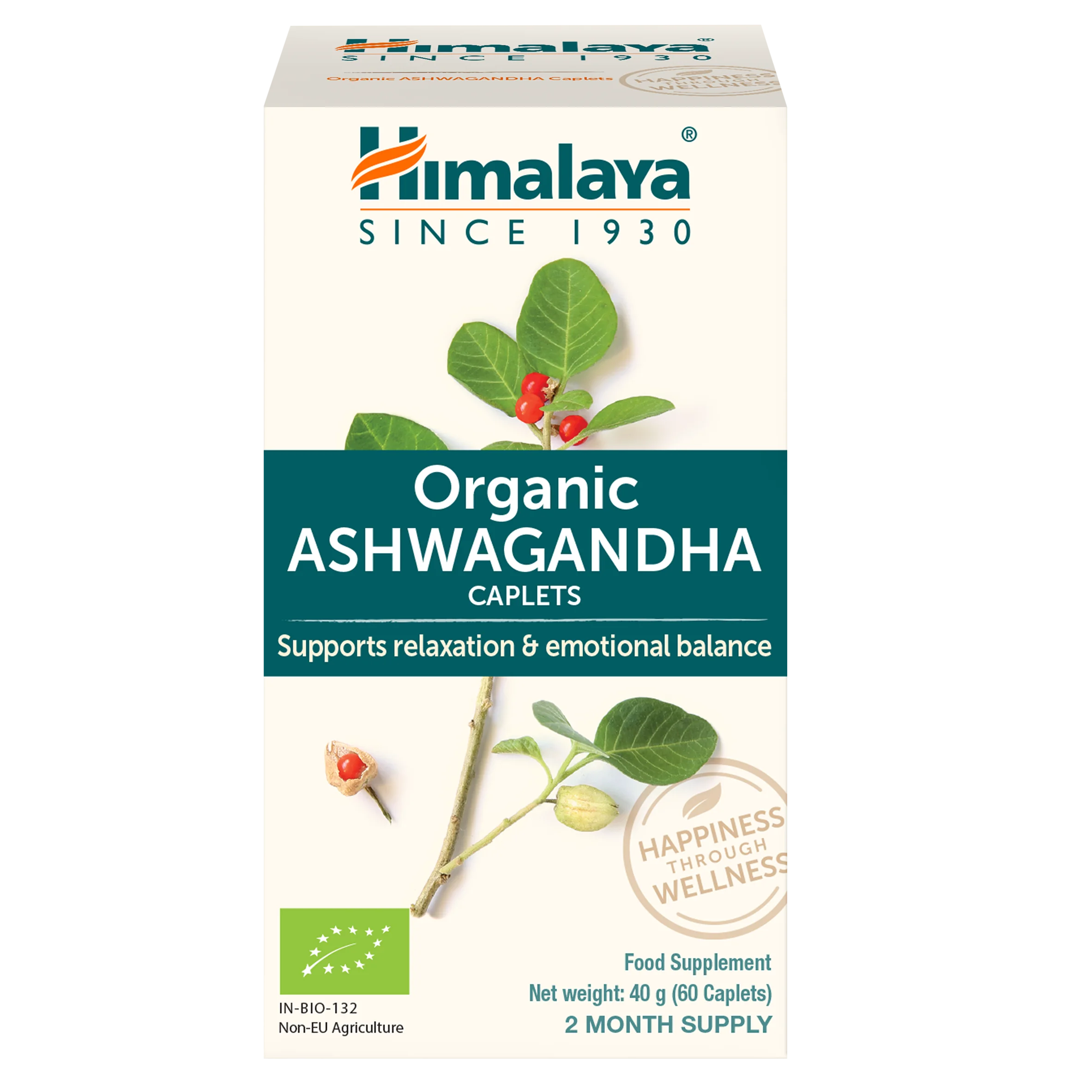 Himalaya Organic Ashwagandha 60 tabletek