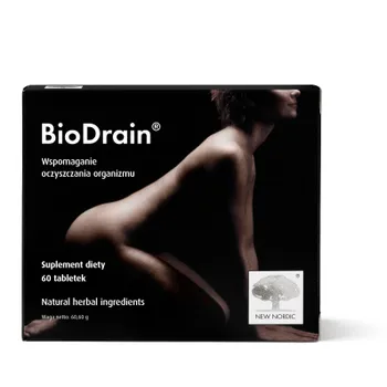 BioDrain, wspomaganie oczyszczania organizmu, 60 tabletek 