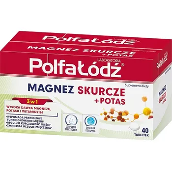 Laboratoria PolfaŁódź Magnez Skurcze + Potas, suplement diety, 40 tabletek 