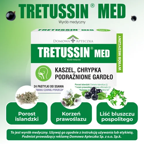 Domowa Apteczka Tretussin Med 24 pastylek do ssania