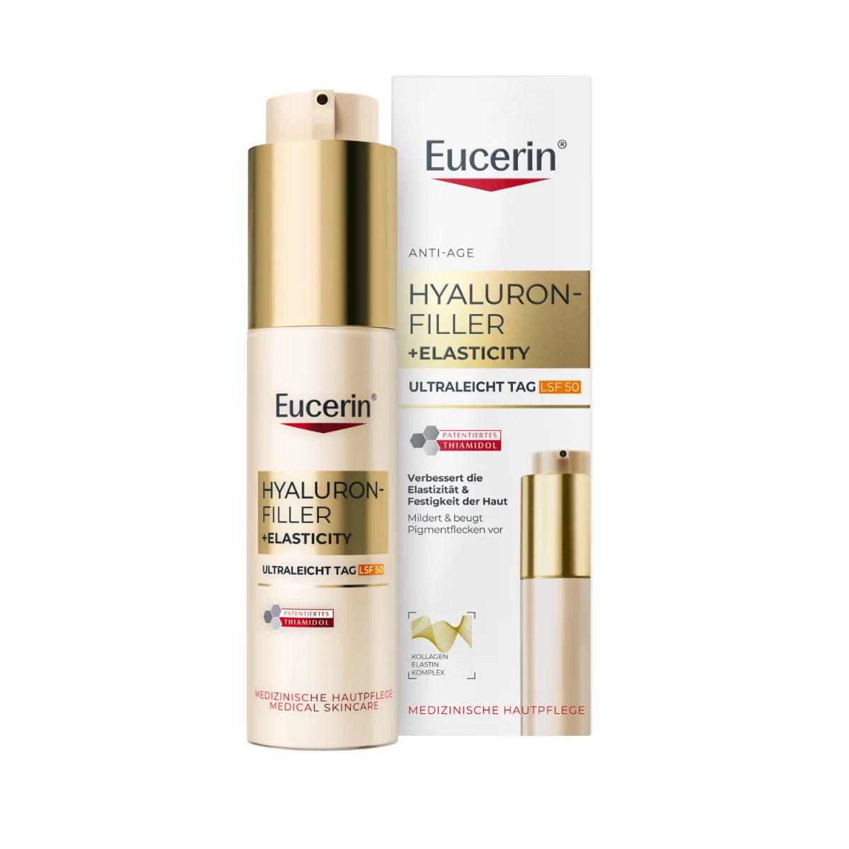 Eucerin Hyaluron-Filler + Elasticity Krem na dzień ultralekki SPF 50, 50 ml