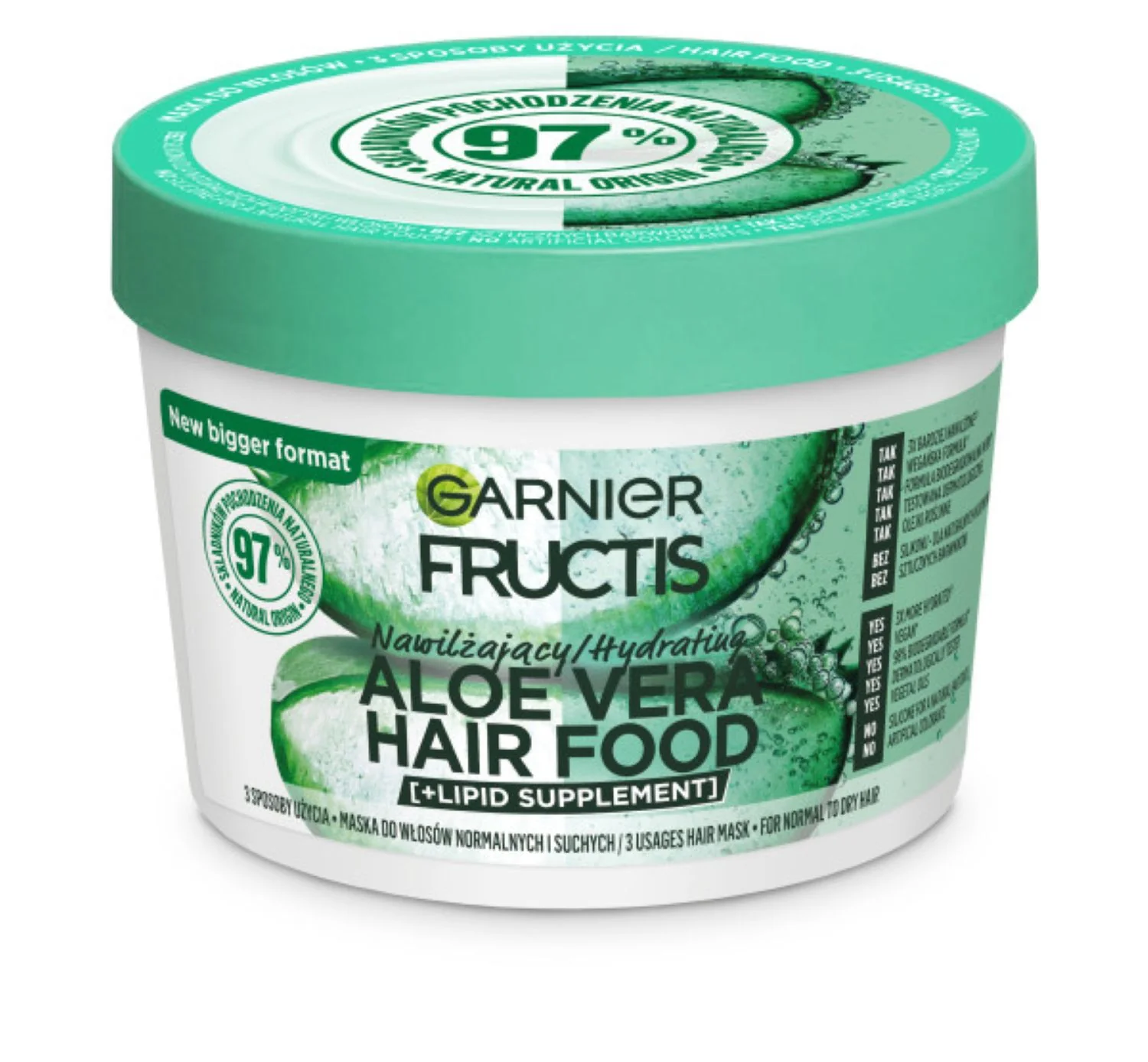 Fructis Aloe Hair Food maska do włosów normalnych i suchych, 400 ml