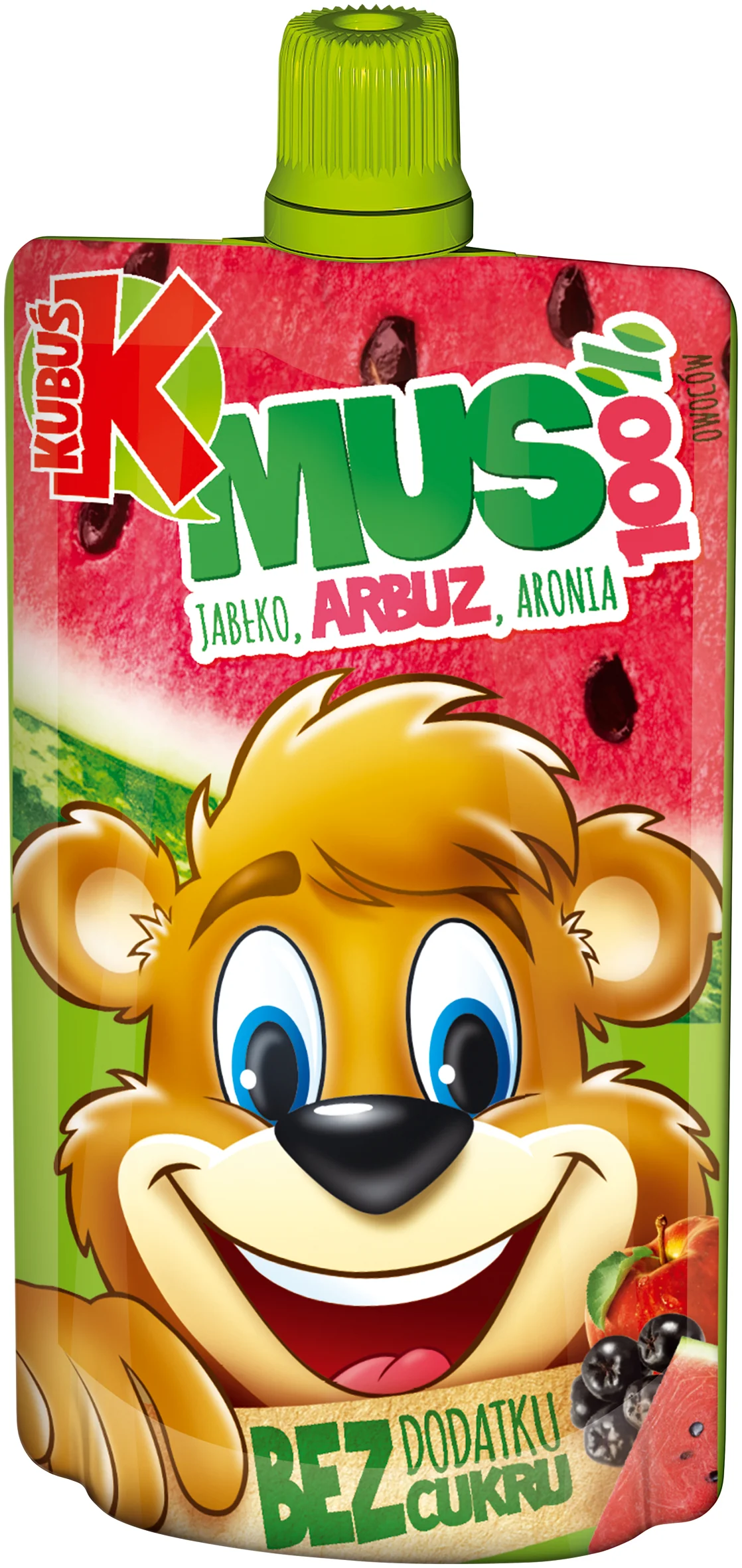 Kubuś mus 100% mus jabłko arbuz aronia, 100 g
